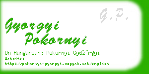 gyorgyi pokornyi business card